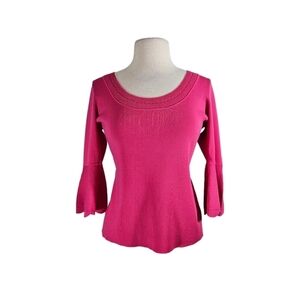 NWT Alexia Admor Barbie Pink Bell Sleeve Top